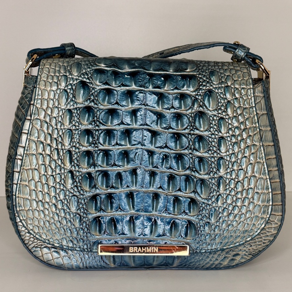 Brahmin Small Nadine in Petrol - EUC see notes